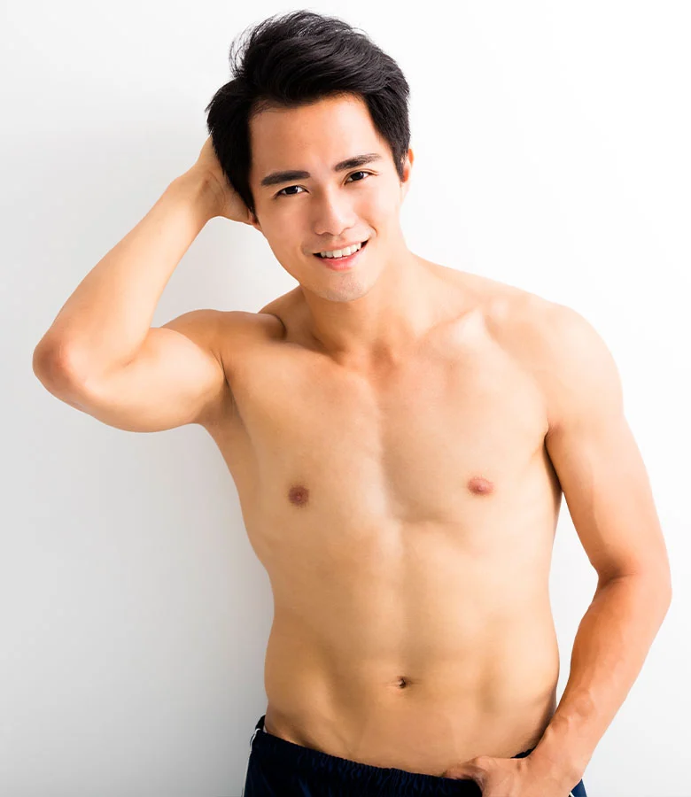 asian guy without a shirt | Arslanian Plastic Surgery Atlanta